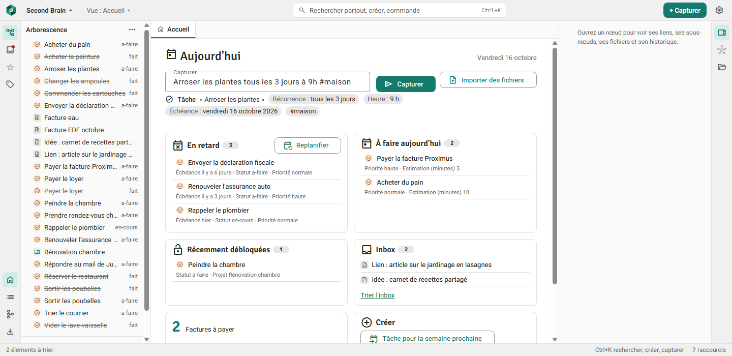 Heure et récurrence dans l’aperçu